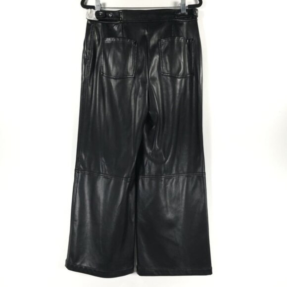 NWT JONATHAN SIMKHAI Faux Leather Wide Leg Pants STYLE 522-4058-V Jamie Size 10 - Picture 3 of 15